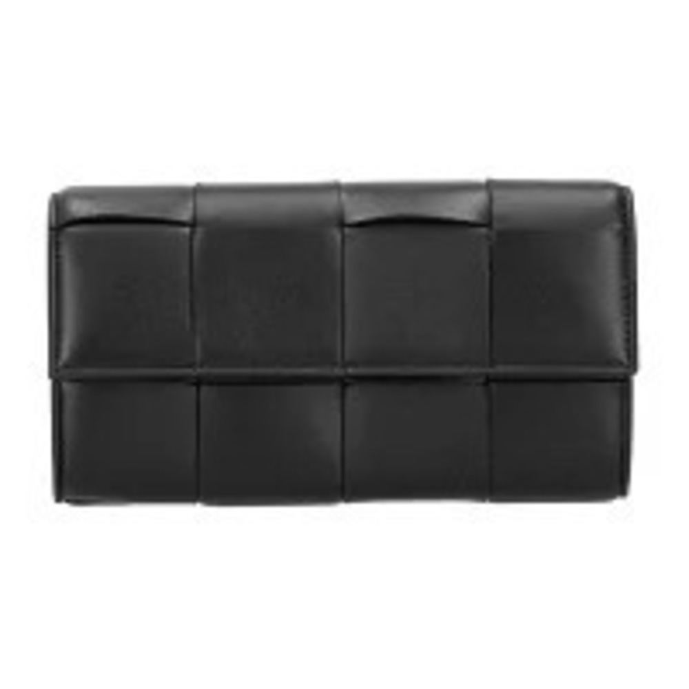 Bottega Veneta Long Wallet Leather Italy Black